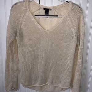 H&M white know sweater